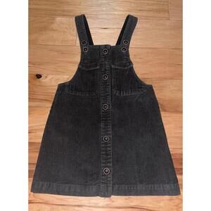 ZARA GIRLS GRAY CORDUROY JUMPER DRESS SIZE 7 EXCELLENT COND LD9